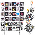 Black and White High Contrast Soft Cloth Book Baby Newborn Sensory Toys. 