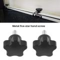 ZOROOM M6 x 15mm Male Thread Screw Star Head Locking Screw Handle Black 2 Pcs.