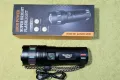 Sonford High Power Super Bright Rechargeable Flashlight | Handheld LED Torch Light with 40,000 Battery | Zoomable with 4 Light Modes | Long Runtime Torch with Holster for Camping, Emergency, Outdoor, and Home Use. 