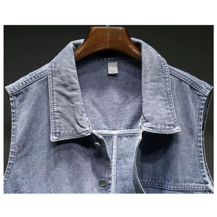 2023%20Retro%20Denim%20Vest%20Men%20Sleeveless%20Cargo%20Jacket%20Harajuku%20Style%20Tooling%20Jean%20Jacket%20Cowboy%20Fashion%20Wasitcoat%20Men'S%20Clothing%20XXL%20-%20Image%206