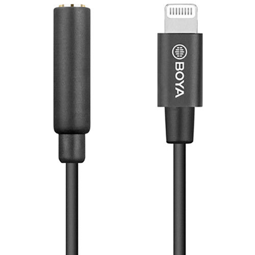 BOYA%20BY-K3%203.5mm%20TRRS%20Female%20to%20Lightning%20Adapter%20Cable%20(2.4")%20-%20Image%204
