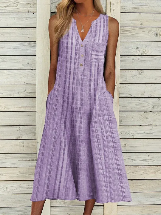 2021%20Summer%20New%20Dress%20Fashion%20Pocket%20V%20Collar%20Sleeveless%20Striped%20Dress%20-%20Image%206