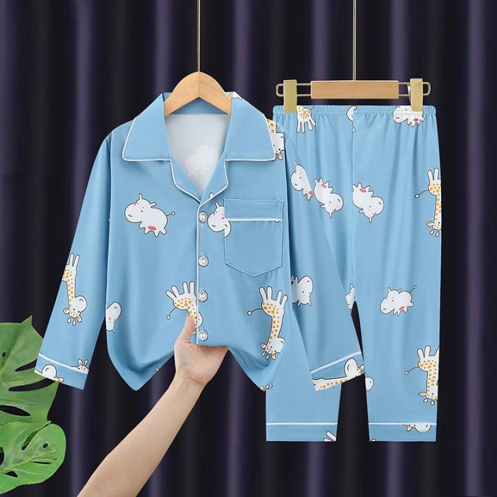 Teenager%20Boy%20Girl%20Pajamas%20Set%20Kids%20Spring%20Autumn%20Print%20Cute%20Cotton%20Sleepwear%20Long%20Sleeve%20Birthday%20Gift%20School%20Loungewear%203-16Y%20-%20Image%202
