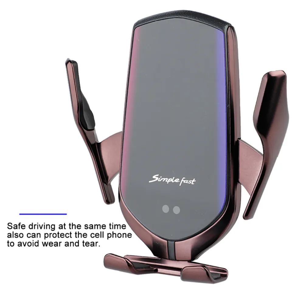 In Fast Qi Magnetic 10W R2 Automatic Clamping Phone Holder Smart Sensor  Cellphone Wireless Car Charger