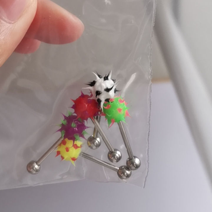 5/10PCS%20Silicone%20Tongue%20Ring%20Piercing%20Barbell%20Tragus%20Rings%20Stainless%20Stee%20Helix%20Ear%20Cartilage%20Earring%20Body%20Jewelry%20for%20Women%2014g%20-%20Image%204