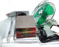 DC 12v & 9V IPS Machine with Battery, 2pcs LED 10" Rod Light, 1pcs 8" Table Fan - DC IPS for 12v Light/Fan/WiFi/Onu/Router etc.