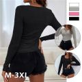 Black V-neck Knit Soft Female Sweater Winter Autumn New Outer Wear Thin Long Sleeves Slim Skinny Short Sweater Pullovers women.