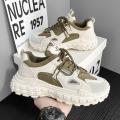 Summer men's shoes2023New Versatile Casual Sneakers Height Increasing White Shoes Hong Kong Style Clunky SneakersinsTrendy Shoes.