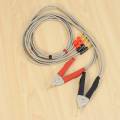1 pair insulated banana plug clips cable Low Resistance LCR Clip Probe Leads Test Meter Terminal Kelvin New. 