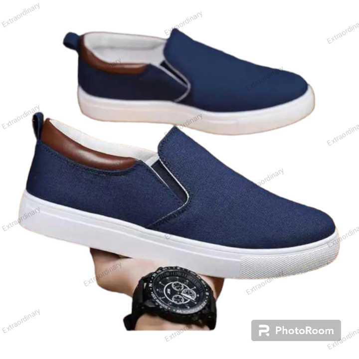 Canvas%20Stylish%20Shoes%20Black%20And%20Blue%20Color%20Winter%20Canvas%20Sneakers%20For%20Men%20-%20Shoes%20For%20Men%20-%20Shoe%20For%20Boys%20-%20White%20Shoes%20-%20Image%202