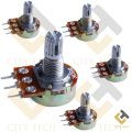 2Pcs- 3 Pin 50K Potentiometer Panel Mount 50K Ohm 1/2 Watt 3 Terminal Single Gang Linear Taper Rotary Potentiometer 50K Ohm Adjustable Variable Resistor Potentiometer Pot Electrical Circuitry & Parts. 