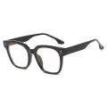 Black frame glasses myopia plain frame gm anti-radiation and anti-blue light glasses for women fashion eye frame flat glasses for men.