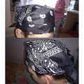 【Factory-direct】 Bandana Head Scarf Unisex Cycling Sports Cashew Flowers Hair Scarf Hip Hop Single Sided Printing Scarf. 