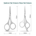 Facial Hair Scissors For Men Women, Stainless Steel Eyebrow Trimmer Nose Hair Cutting Scissors.