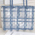Fashionable Plastic Woven Vegetable Basket Bag New Single Shoulder Handbag.