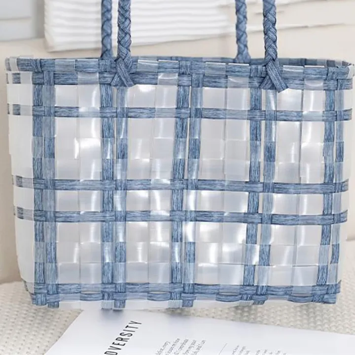 Fashionable%20Plastic%20Woven%20Vegetable%20Basket%20Bag%20New%20Single%20Shoulder%20Handbag%20-%20Image%203