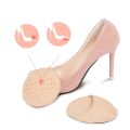 Women's Invisible Toe Cover with Padding Toe Topper Liner Socks Non-Skid Bottom for High Heels Insert Insole Heel Protector. 