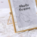 4/6/7inch Glass Photo Frame Collection Simple Metal Geometric Picture Frame with Glass Cover 6 inch. 