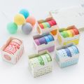 5Pcs/Box Cute Colorful Simple Washi Tape Set Base Lattice Border Sticker Masking Tape DIY Diary Album Planners School Stationery.