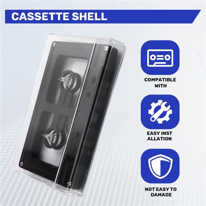 Audio Cassette Shell Case Open Design for DIY Reel to Reel Tape Storage Plastic Shell