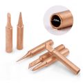 6Pcs/set Pure Copper 900M-T Solder Iron Tip Lead-free Solder Tip Welding Head Encounter Easy To Replace Electric Soldering Iron Tip Tool. 