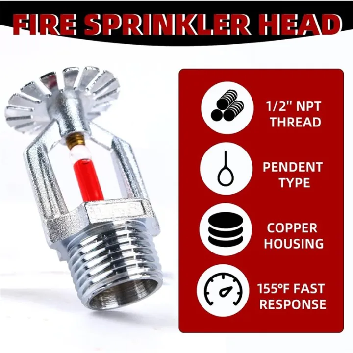 1set/10pcs%20Fire%20Sprinkler%20Head%20-%20Copper%20Chrome,%201/2"%20NPT%20155%E2%84%89(68%C2%B0C)%20Pendent%20Type%20,%20K80%20Fast%20Response%20Automatic%20-%20Image%207