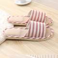 Women's Home Indoor Non-slip Slippers Ladies Flat Printed Soft Comfortable Cotton-linen Flipflops. 