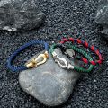 Simple Brand Horseshoe Buckle Stainless Steel Bracelet Men Women Color Cord Wristband Creative Accessories Couple Jewelry Gifts. 