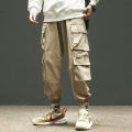 HOUZHOU Black Cargo Pants Men Streetwear Fashion Men's Cargo Trousers Kan Style Trousers for Men Jogg Harajuku Plus Size. 