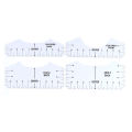 8 Pcs T-shirt Ruler Guide V Neck Alignment Tool To Center Designs Measurement.