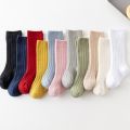 Solid Color Striped Baby Calf Socks Soft Breathable Cotton Newborn Infant Knee High Socks Summer Autumn Comfort Toddler Kids Long Socks. 