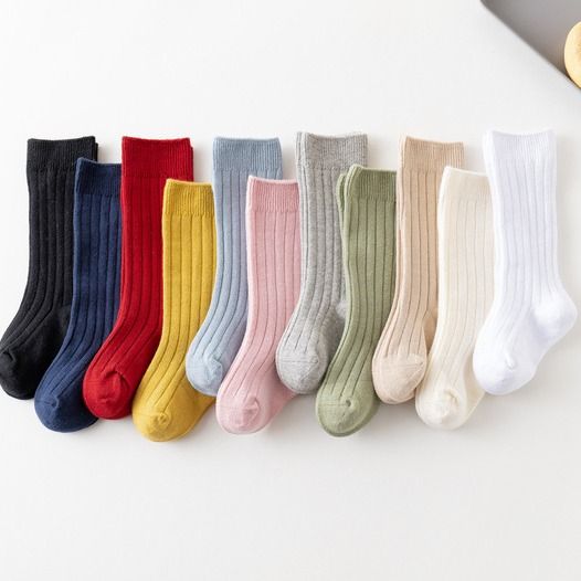 Solid%20Color%20Striped%20Baby%20Calf%20Socks%20Soft%20Breathable%20Cotton%20Newborn%20Infant%20Knee%20High%20Socks%20Summer%20Autumn%20Comfort%20Toddler%20Kids%20Long%20Socks%20-%20Image%202