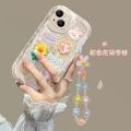 Korean 3D Bear Hang Phone Chain Lanyard Clear Soft Case For iPhone 15 14 Pro Max 11 12 13 Mini XR 6 8 7 Plus X XS SE Cute Cover. 