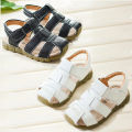 Boys sandals 2024 Summer New Baby Genuine Leather Children's Closed Toe Girl Child Soft Bottom Beach Shoes Children's Shoes. 