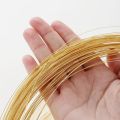 2M 14K/18K Gold Color Plated Brass 0.5 0.7 0.8 1.2mm Copper Wire Embossing for Jewelry Making Handmade DIY Jewellery Material.