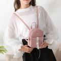 Women's Mini Backpack Luxury PU Leather Kawaii Backpack Cute Graceful Bagpack Small School Bags for Girls Bow-knot Leaf Hollow. 