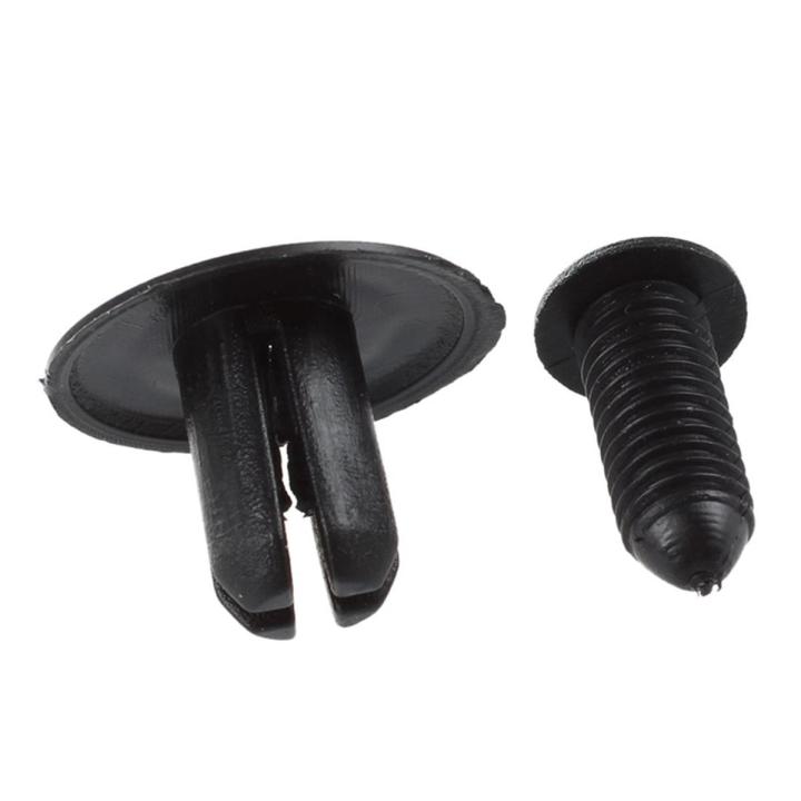 JAERBEE 40 Pcs 8mm Hole Push in Expanding Screw Panel Clips Plastic Rivet Black