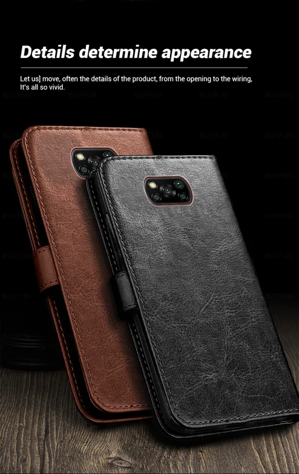 3C VictoryEagle】For Poco X3 Crazy Horse style leather shell