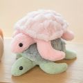 Cute Tortoise Plush Toys Soft Sea Turtle Stuffed Animal Pillow Doll Gifts for Kids Girls,Pink,Green. 