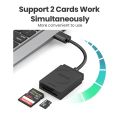 UGREEN Card Reader USB 3.0 to SD Micro SD TF Card Reader for PC Laptop Accessories Smart Memory Cardreader SD Card Reader 2-in-1. 