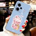 For Redmi Note 12 5G Back Cover Case Fashion Honey Peach Milk Tea Soft Silicone Shockproof Camera Lens Protector Phone Cases. 