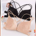 Front Closure Cup single hook bra(Skin/Brown). 