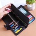 Fashion Women PU Leather Long Wallets Muti-functional Fold Button Purse Card Holder Coin Clutch Bag. 