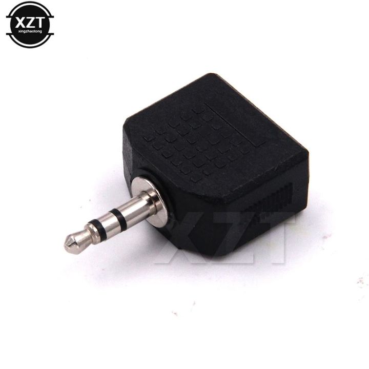 Adattatore Jack 3.5mm Da 2 Mono A Stereo - Convertitore Universale Nero P0318