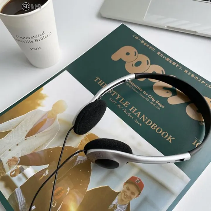Headphones%2090's%20Stock%20Compact%20Retro%20Headset%20With%20Microphone%20Black%20INS%20Fashion%20Japanese%20Style%20Headset%20Black%20Silver%20-%20Image%203