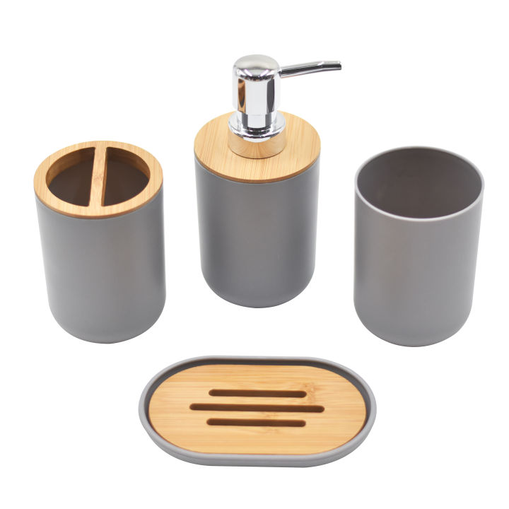 Luxury%20Bathroom%20Accessories%20Set%20Soap%20Lotion%20Dispenser%20Garbage%20Can%20Resin%20Wood%20Soap%20Dish%20Toothbrush%20Holder%20Tumbler%20Pump%20Bottle%20Cup%20-%20Image%204