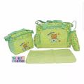 Multi-Functional Baby Diaper Bag 3 Pcs (Green). 