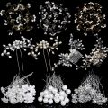 Crystal Pearl Hairpin Hair Vine Tiaras Headpiece Hair Comb Pins Hair Clips Wedding Bridal Rhinestone Jewelry Hair Accessories. 