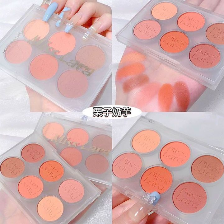 Miss%20laraSix-Color%20Blusher%20Plate%20Matte%20Makeup%20Naturally%20Waterproof%20Long-Lasting%20Skin-Friendly%20Tea%20Brown%20Repair%20Multi-Functional%20Palette%20-%20Image%204