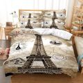 Eiffel Tower Bedding Duvet Cover Set 3d Digital Printing Bed Linen Fashion Design Comforter Cover Bedding Sets Bed Set. 